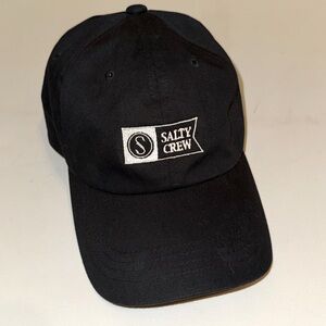 Salty Crew Black Cotton Ball Cap